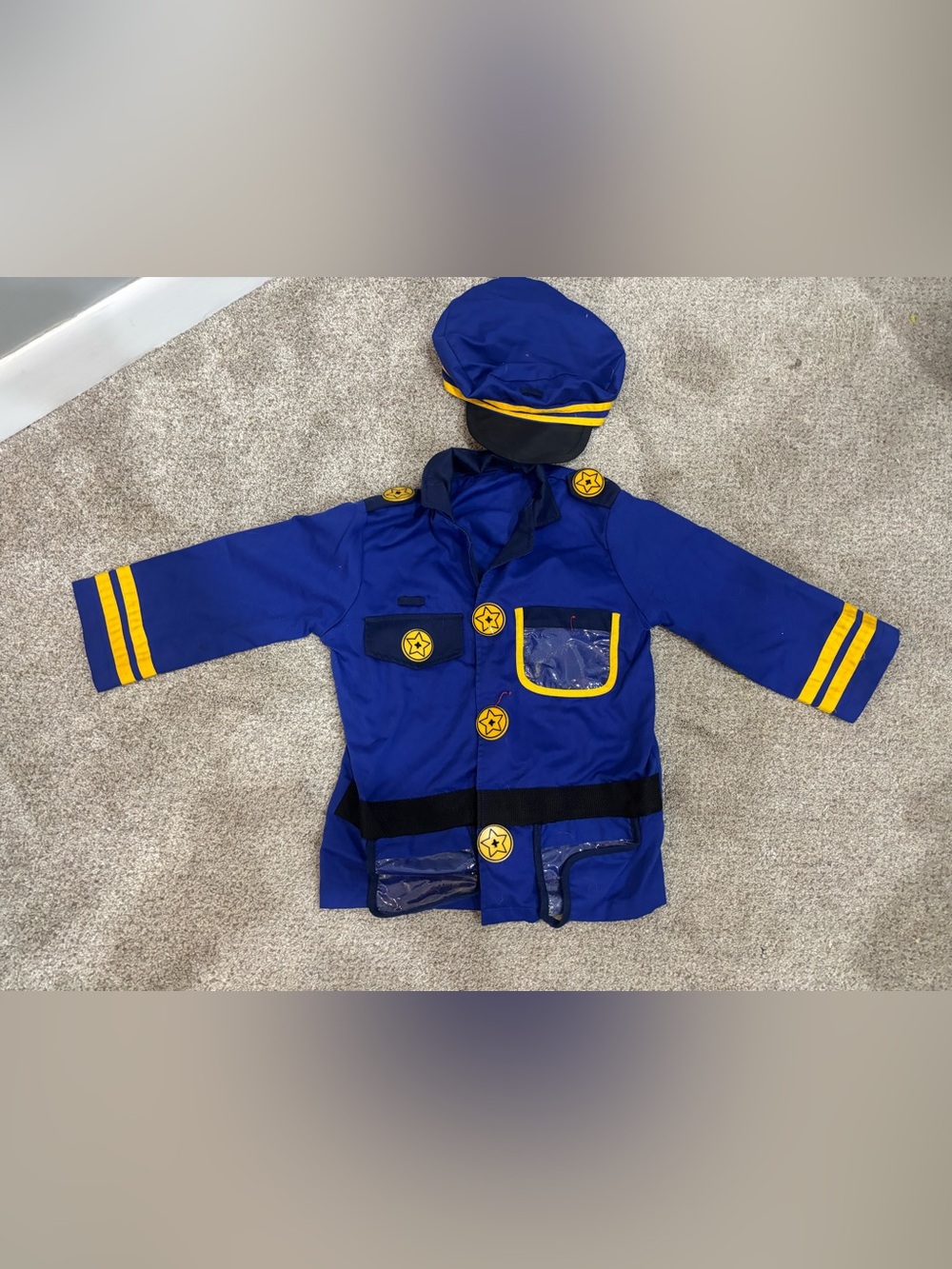 Melissa & Doug Police Officer Costume Ages 3-6 Kids Dress Up Uniform Jacket/Hat
